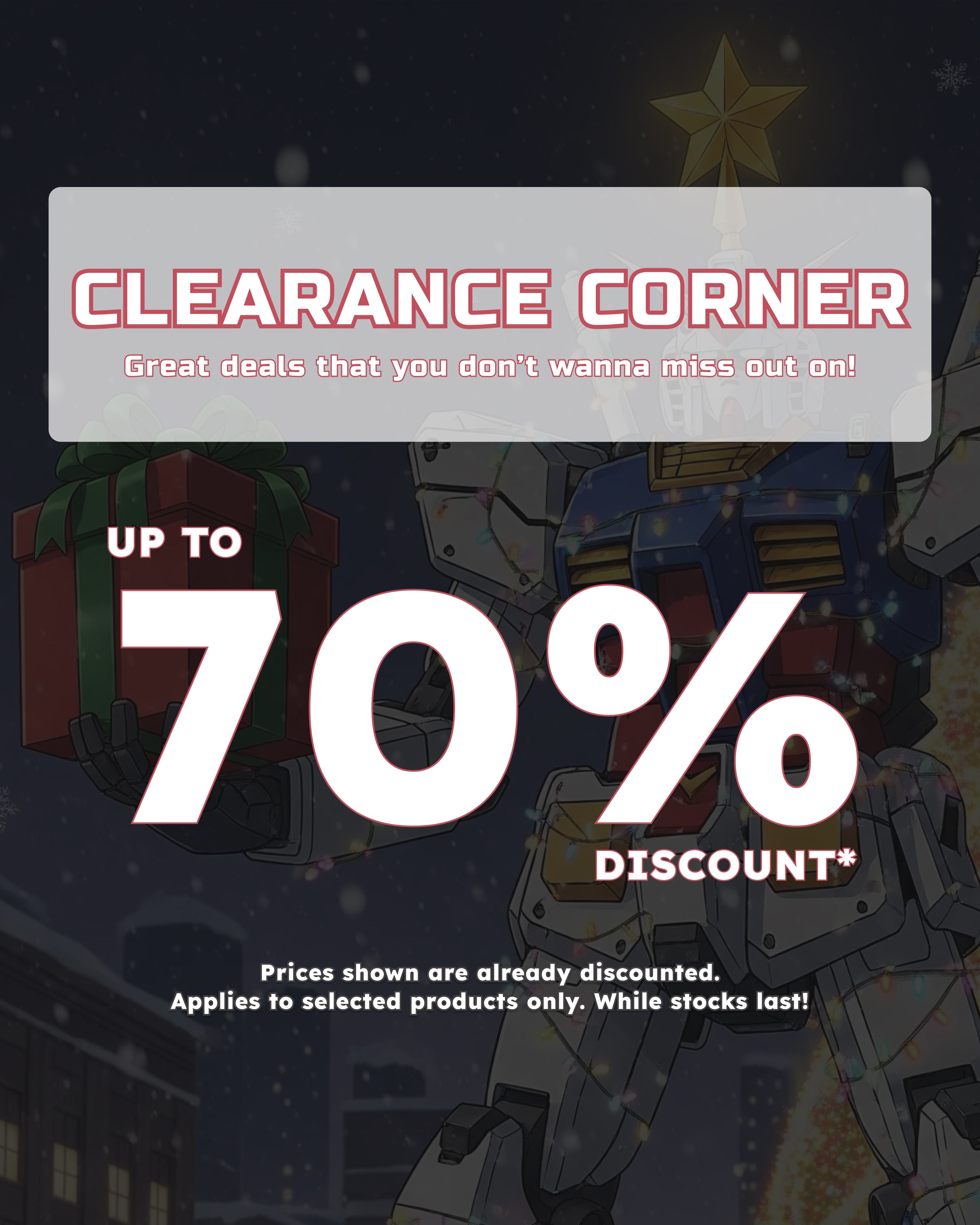 Clearance Corner – JFC.
