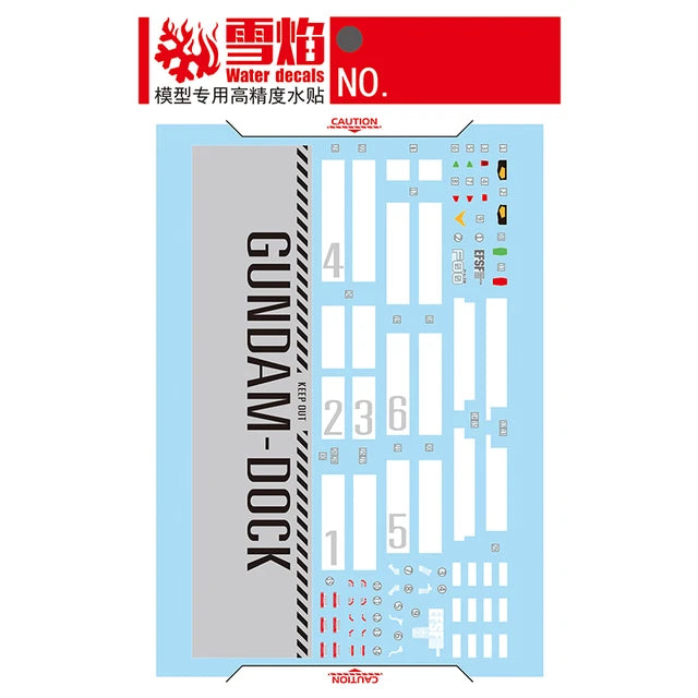 HG-54 | 1/144 RX-78F00 GUNDAM FLUORESCENT WATERSLIDE DECAL