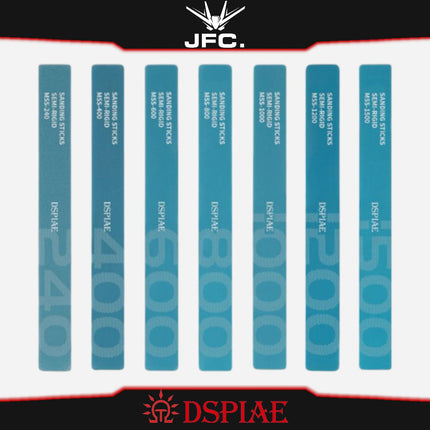 DSPIAE SEMI-RIGID SANDING STICKS 3 PCS [#400 #600 #800 #1000 #1500 GRITS]