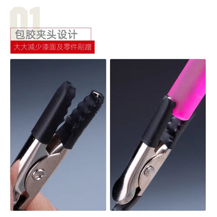 HOBBYMIO CROCODILE CLIP HOLDER BASE & 20 PCS CROCODILE CLIP (SOFT RUBBER TIP)