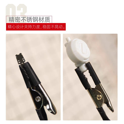 HOBBYMIO CROCODILE CLIP HOLDER BASE & 20 PCS CROCODILE CLIP (SOFT RUBBER TIP)