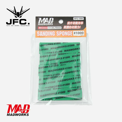 MADWORKS 2MM SANDING SPONGE 10 PCS [#320 #400 #600 #800 #1000 #1500 #3000 GRITS]