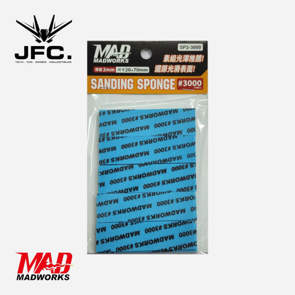 MADWORKS 2MM SANDING SPONGE 10 PCS [#320 #400 #600 #800 #1000 #1500 #3000 GRITS]