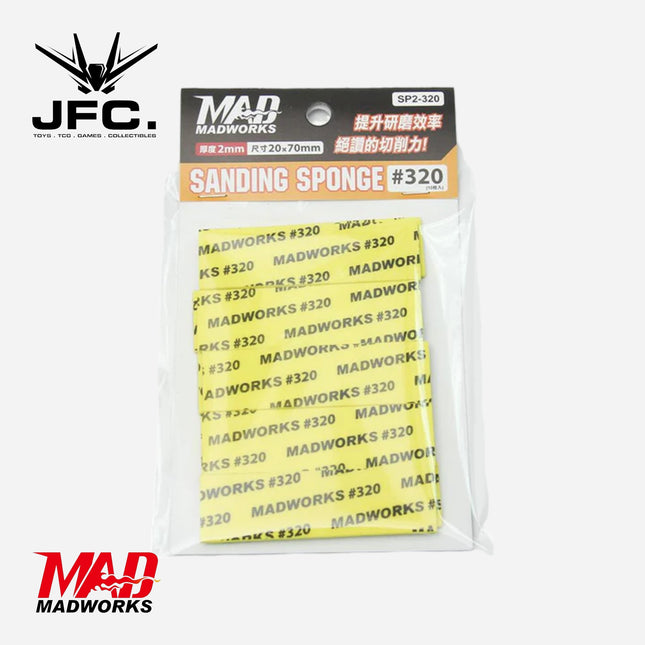 MADWORKS 2MM SANDING SPONGE 10 PCS [#320 #400 #600 #800 #1000 #1500 #3000 GRITS]