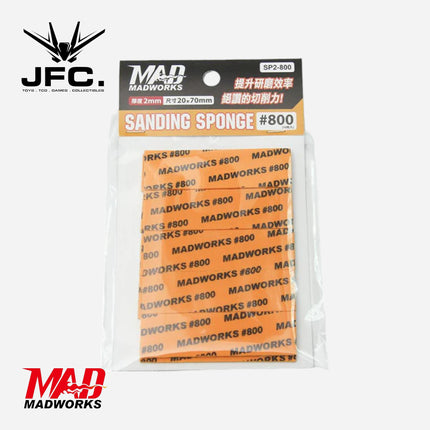 MADWORKS 2MM SANDING SPONGE 10 PCS [#320 #400 #600 #800 #1000 #1500 #3000 GRITS]