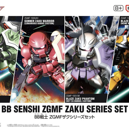 SD BB SENSHI ZGMF ZAKU SERIES SET