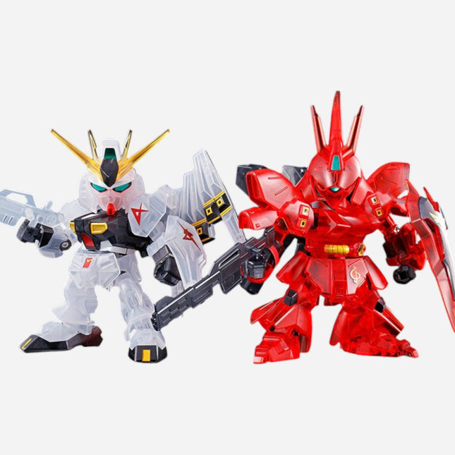 SD GUNDAM EX STANDARD NU GUNDAM VS SAZABI [CLEAR COLOR] - LIMITED ITEM