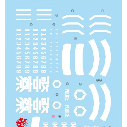 HG-112 | 1/144 MILITARY POLICE ZAKU FLUORESCENT WATERSLIDE DECAL