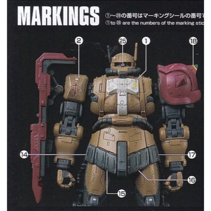 HG-101 | 1/144 GUNDAM EX + ZAKU II (F TYPE) SOLARI'S MACHINE (RFV) FLUORESCENT WATERSLIDE DECAL