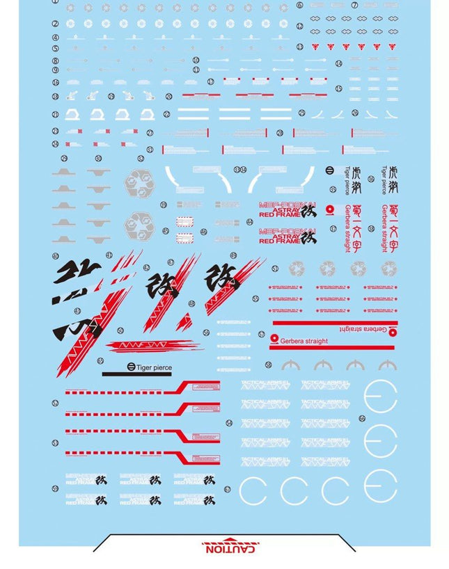 PG-17 | 1/60 ASTRAY GUNDAM RED FRAME KAI FLUORESCENT WATERSLIDE DECAL