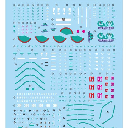 RG-64 | 1/144 ZAKU II [HATSUNE MIKU VER.] FLUORESCENT WATERSLIDE DECAL