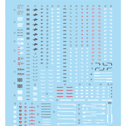 MGSD-01 | FREEDOM GUNDAM FLUORESCENT WATERSLIDE DECAL