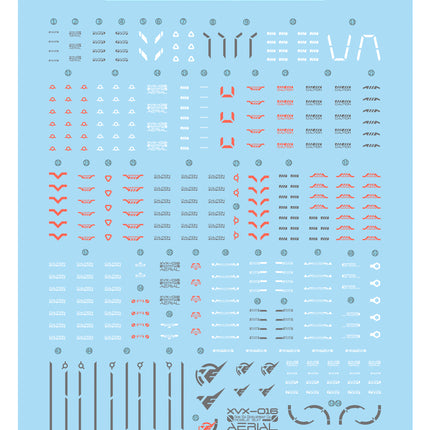 FM-06 | 1/100 GUNDAM AERIAL FLUORESCENT WATERSLIDE DECAL