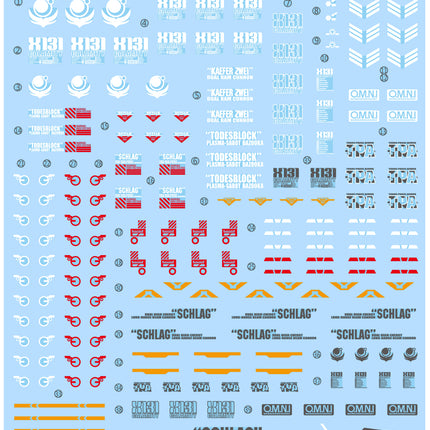 FM-01 | 1/100 CALAMITY GUNDAM FLUORESCENT WATERSLIDE DECAL