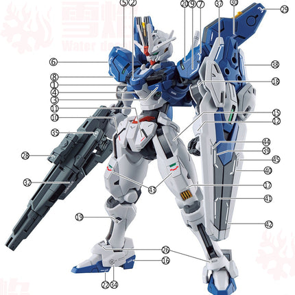 HG-75 | 1/144 GUNDAM AERIAL REBUILD FLUORESCENT WATERSLIDE DECAL