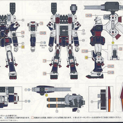 HG-69 | 1/144 FULL ARMOR GUNDAM FLUORESCENT WATERSLIDE DECAL