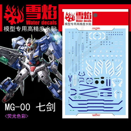 MG-31 | 1/100 00 GUNDAM SEVEN SWORD FLUORESCENT WATERSLIDE DECAL