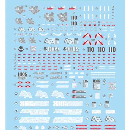 MG-115 | 1/100 AILE STRIKE GUNDAM (VER. RM) FLUORESCENT WATERSLIDE DECAL