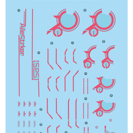 MG-120 | 1/100 AILE STRIKE GUNDAM VER. RM (RECIRCULATION NEON PINK) FLUORESCENT WATERSLIDE DECAL