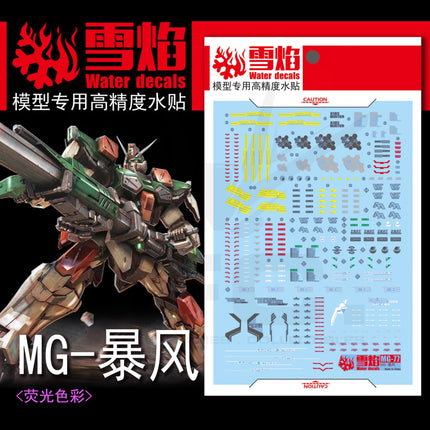 MG-81 | 1/100 BUSTER GUNDAM FLUORESCENT WATERSLIDE DECAL