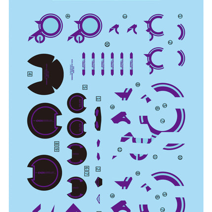 MG-123 | 1/100 GUNDAM EXIA (RECIRCULATION NEON PURPLE) FLUORESCENT WATERSLIDE DECAL