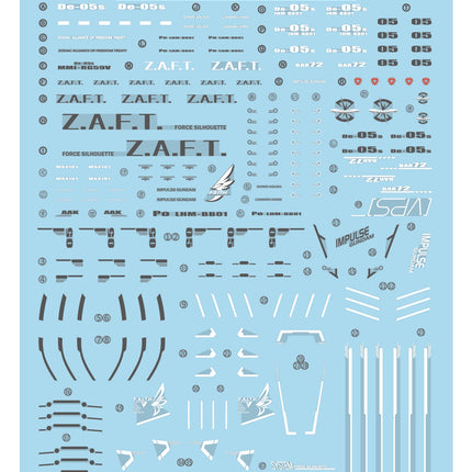 MG-53 | 1/100 FORCE IMPULSE GUNDAM FLUORESCENT WATERSLIDE DECAL