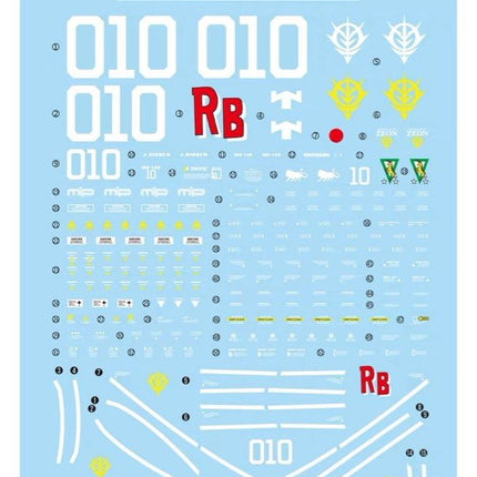 MG-149 | 1/100 JOHNNY RIDDEN'S GELGOOG FLUORESCENT WATERSLIDE DECAL