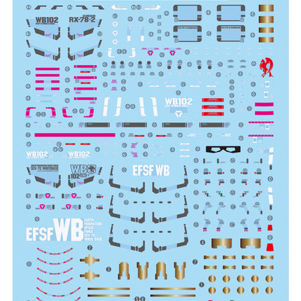 MG-17 | 1/100 RX-78-2 GUNDAM VER. 3.0 FLUORESCENT WATERSLIDE DECAL