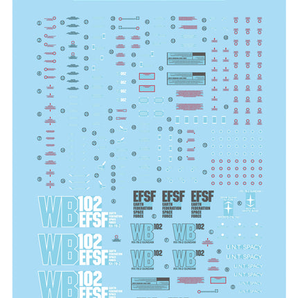 MG-18 | 1/100 RX-78-2 GUNDAM VER. KA FLUORESCENT WATERSLIDE DECAL