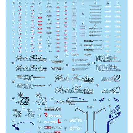 MG-59 | 1/100 STRIKE FREEDOM GUNDAM FLUORESCENT WATERSLIDE DECAL