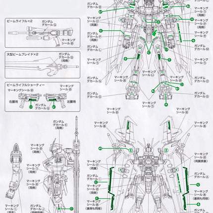 MG-106 | 1/100 STRIKE NOIR GUNDAM FLUORESCENT WATERSLIDE DECAL