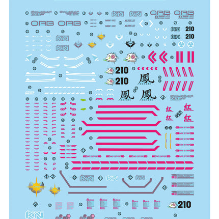 MG-82 | 1/100 STRIKE ROUGE GUNDAM FLUORESCENT WATERSLIDE DECAL