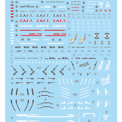 MG-54 | 1/100 SWORD IMPULSE GUNDAM FLUORESCENT WATERSLIDE DECAL