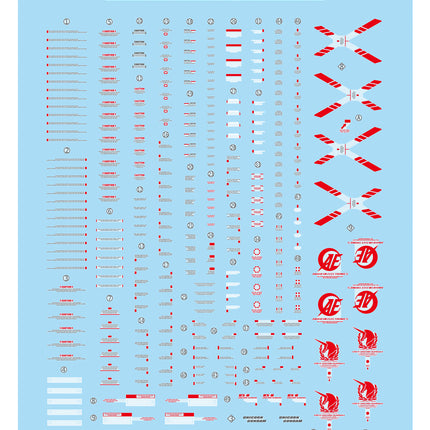 MG-116 | 1/100 UNICORN GUNDAM PERFECTIBILITY FLUORESCENT WATERSLIDE DECAL