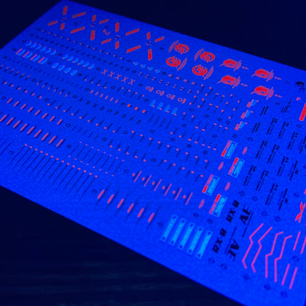 MG-116 | 1/100 UNICORN GUNDAM PERFECTIBILITY FLUORESCENT WATERSLIDE DECAL