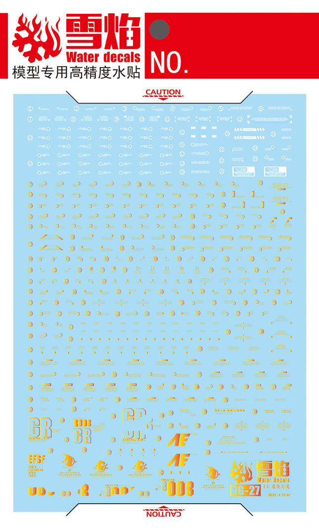 MG-23 | 1/100 UNICORN GUNDAM 02 BANSHEE VER. KA WATERSLIDE DECAL
