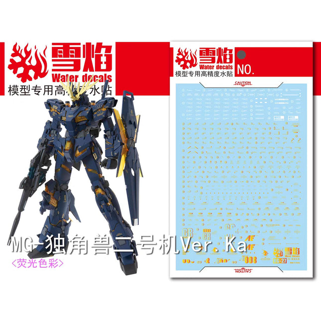 MG-23 | 1/100 UNICORN GUNDAM 02 BANSHEE VER. KA WATERSLIDE DECAL