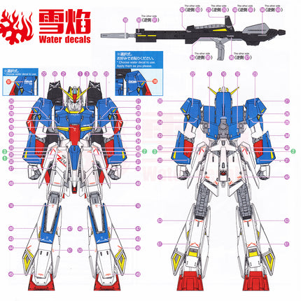 MG-138 | 1/100 ZETA GUNDAM VER. KA FLUORESCENT WATERSLIDE DECAL