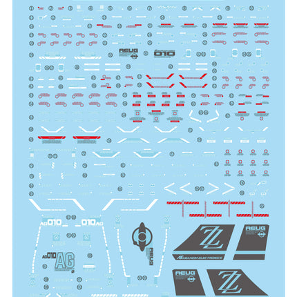 MG-19 | 1/100 ZZ GUNDAM VER.KA FLUORESCENT WATERSLIDE DECAL