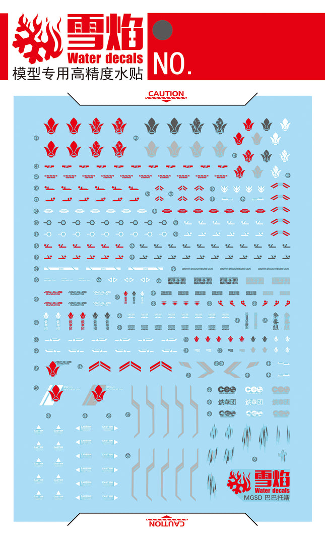 MGSD-02 | GUNDAM BARBATOS FLUORESCENT WATERSLIDE DECAL