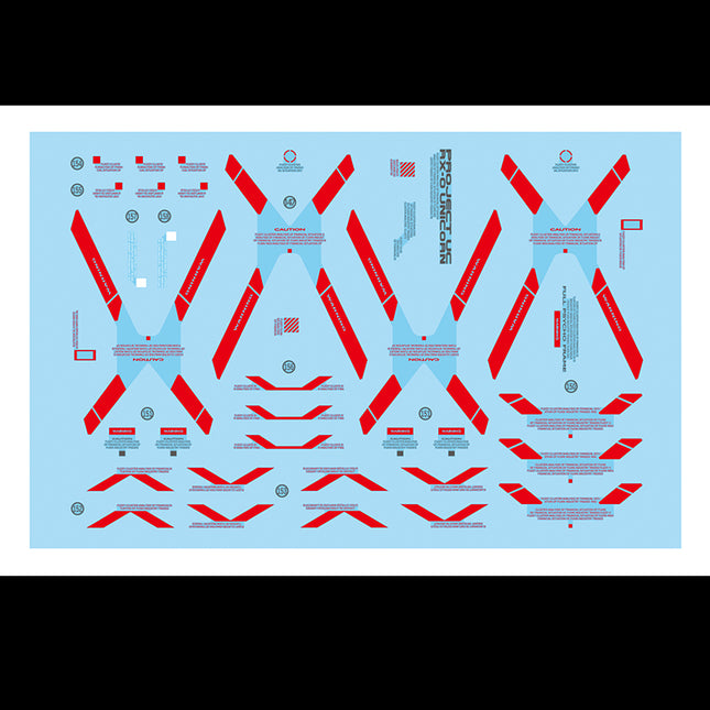 PG-12 | 1/60 UNICORN GUNDAM PERFECTIBILITY FLUORESCENT WATERSLIDE DECAL