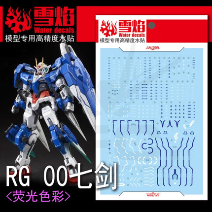 RG-08 | 1/144 00 GUNDAM SEVEN SWORD FLUORESCENT WATERSLIDE DECAL