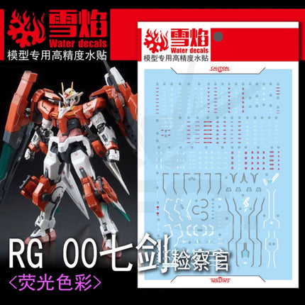 RG-09 | 1/144 00 GUNDAM SEVEN SWORD/G INSPECTION FLUORESCENT WATERSLIDE DECAL