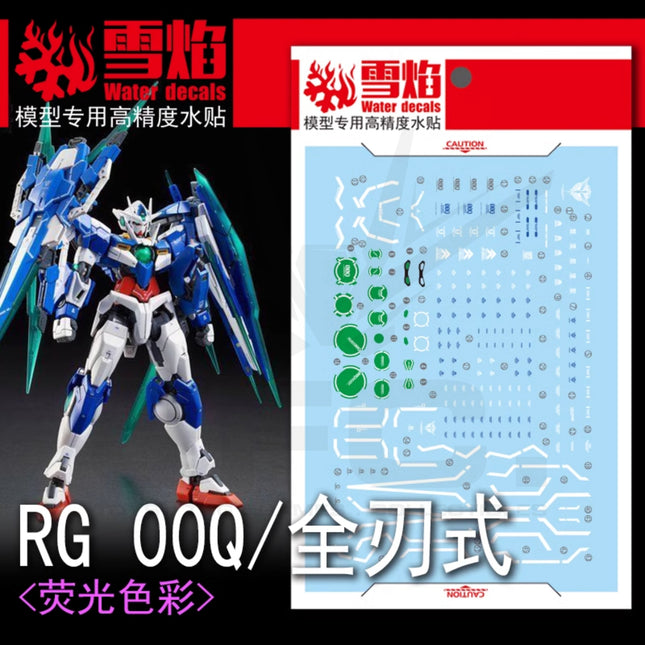 RG-20 | 1/144 00 QAN[T] FULL SABER FLUORESCENT WATERSLIDE DECAL