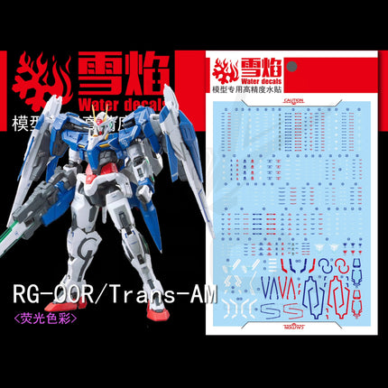RG-18 | 1/144 00 RAISER (ORIGINAL/TRANS-AM) FLUORESCENT WATERSLIDE DECAL