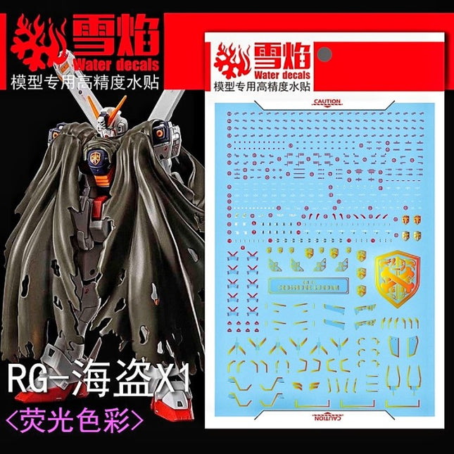 RG-31 | 1/144 CROSSBONE GUNDAM X1 FLUORESCENT WATERSLIDE DECAL