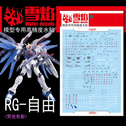 RG-04 | 1/144 FREEDOM GUNDAM FLUORESCENT WATERSLIDE DECAL