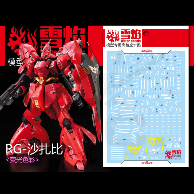 RG-29 | 1/144 SAZABI FLUORESCENT WATERSLIDE DECAL