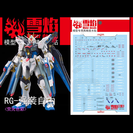 RG-14 | 1/144 STRIKE FREEDOM GUNDAM FLUORESCENT WATERSLIDE DECAL